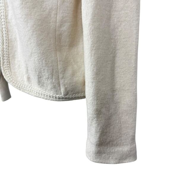 Talbots Ivory Womens Boiled Wool Blend Suit Jacket Blazer Career Classic sz 10 - Picture 8 of 16